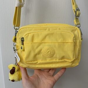 Bright Yellow Kipling Crossbody / Fanny Pack